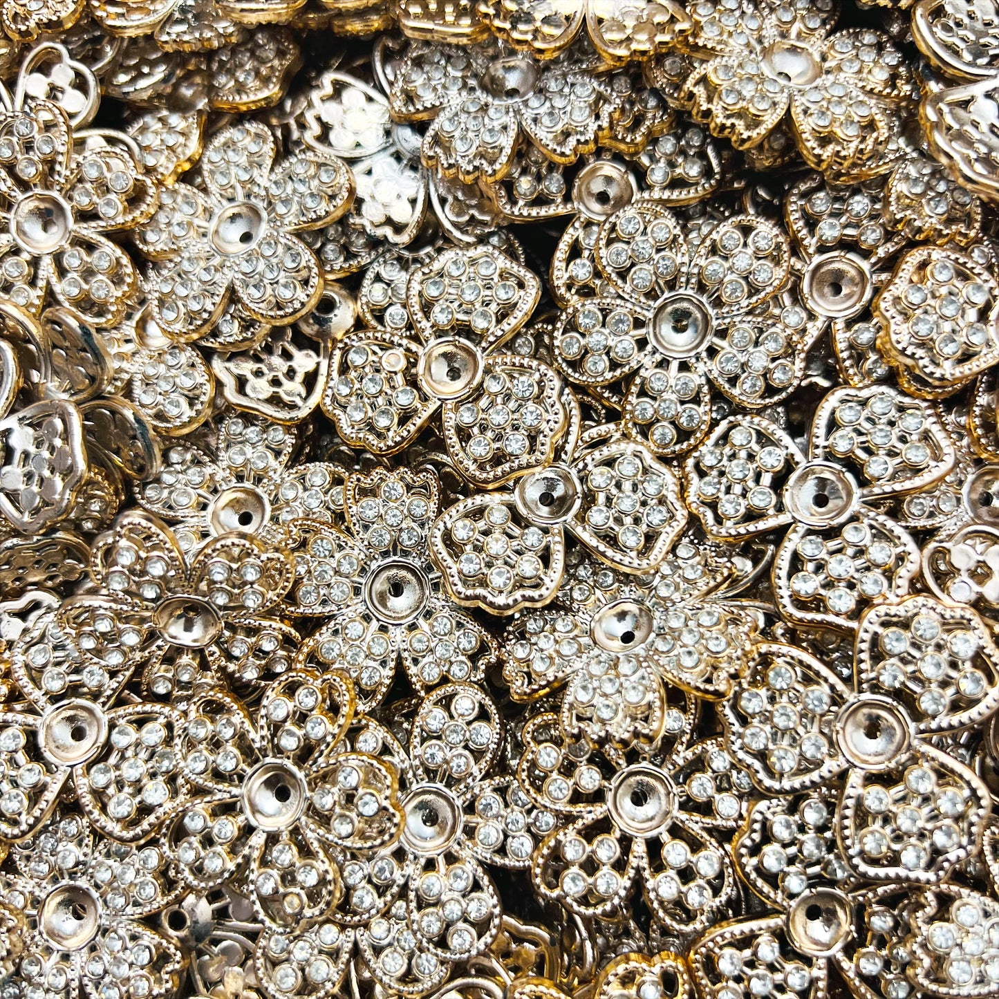 Large Metallic Flower Spacers