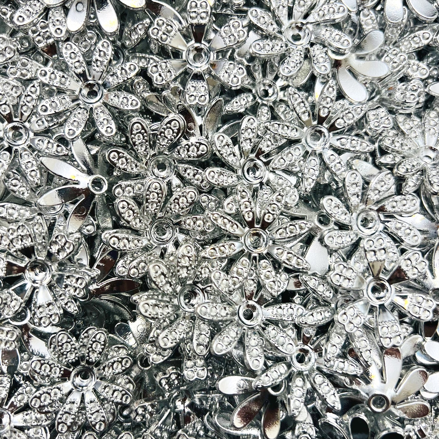 Large Metallic Flower Spacers